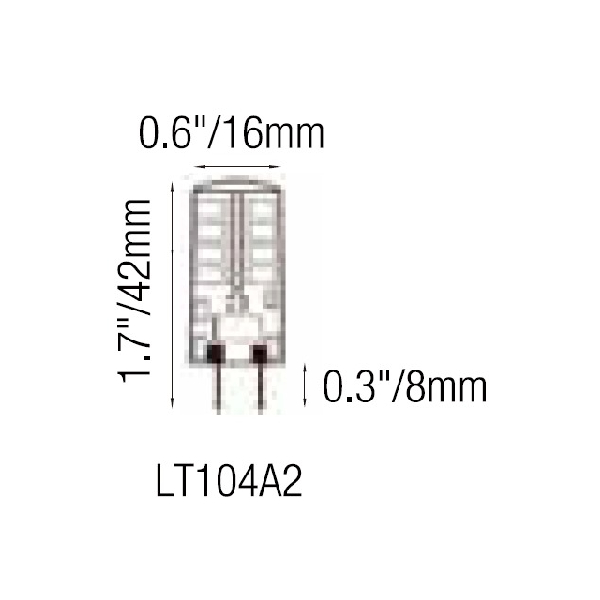 Bombillo LED G4 3W 3000K Silicona LT104A2 – 270 Lúmenes IP54 - Imagen 2