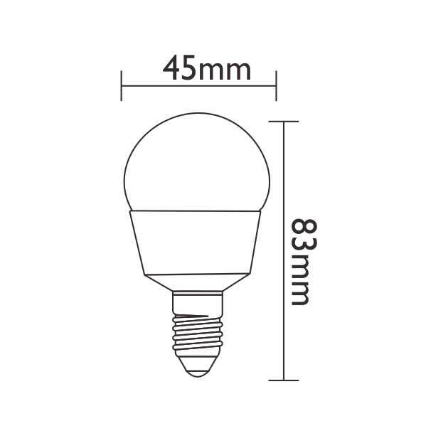 Foco LED Esférico E14 5W 3000K Marino Cristal - Imagen 2