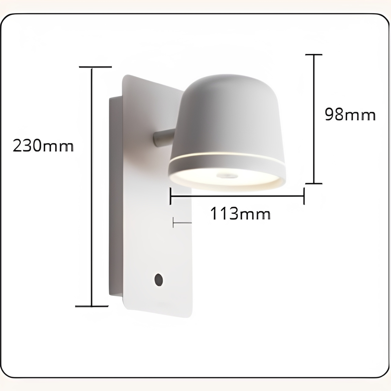Aplique DAG Dimmable con LED Integrado 12W y Control Táctil - Imagen 2