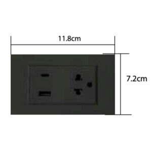 Tomacorriente Cubull L2-032 con USB y Entrada AC